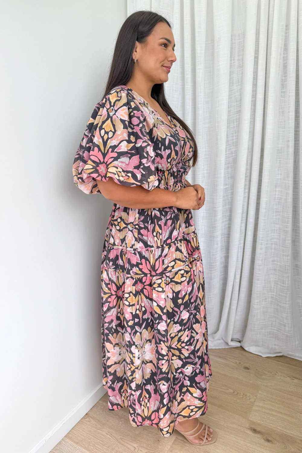 Clairemont Dress - Pink Amber Leaf - Image 9