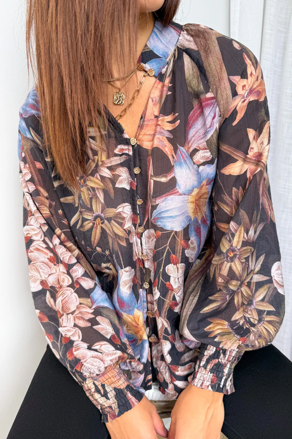 Clarissa Blouse - Midnight Lily - Image 4