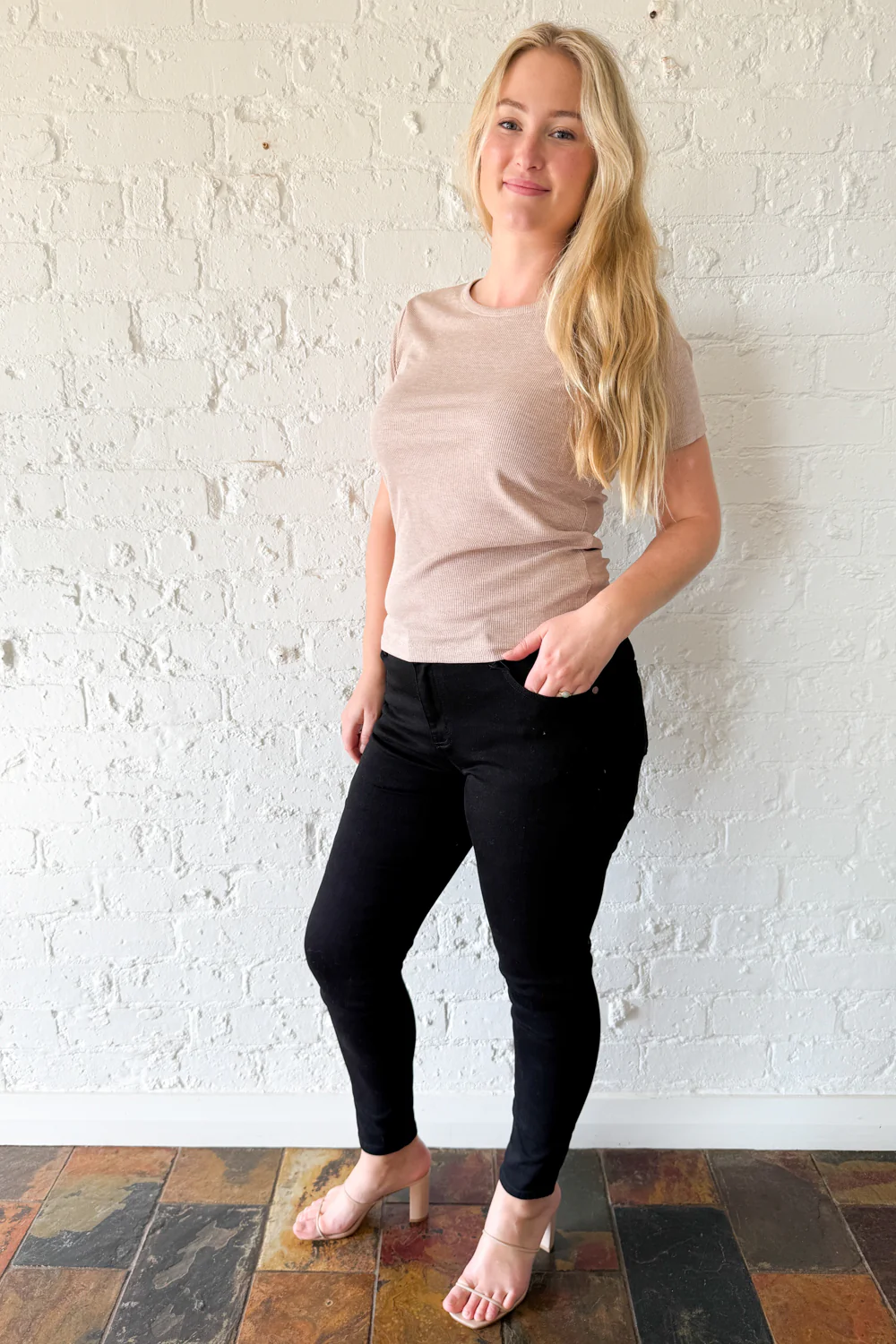 Classic Short Sleeve Rib Tee - Image 26