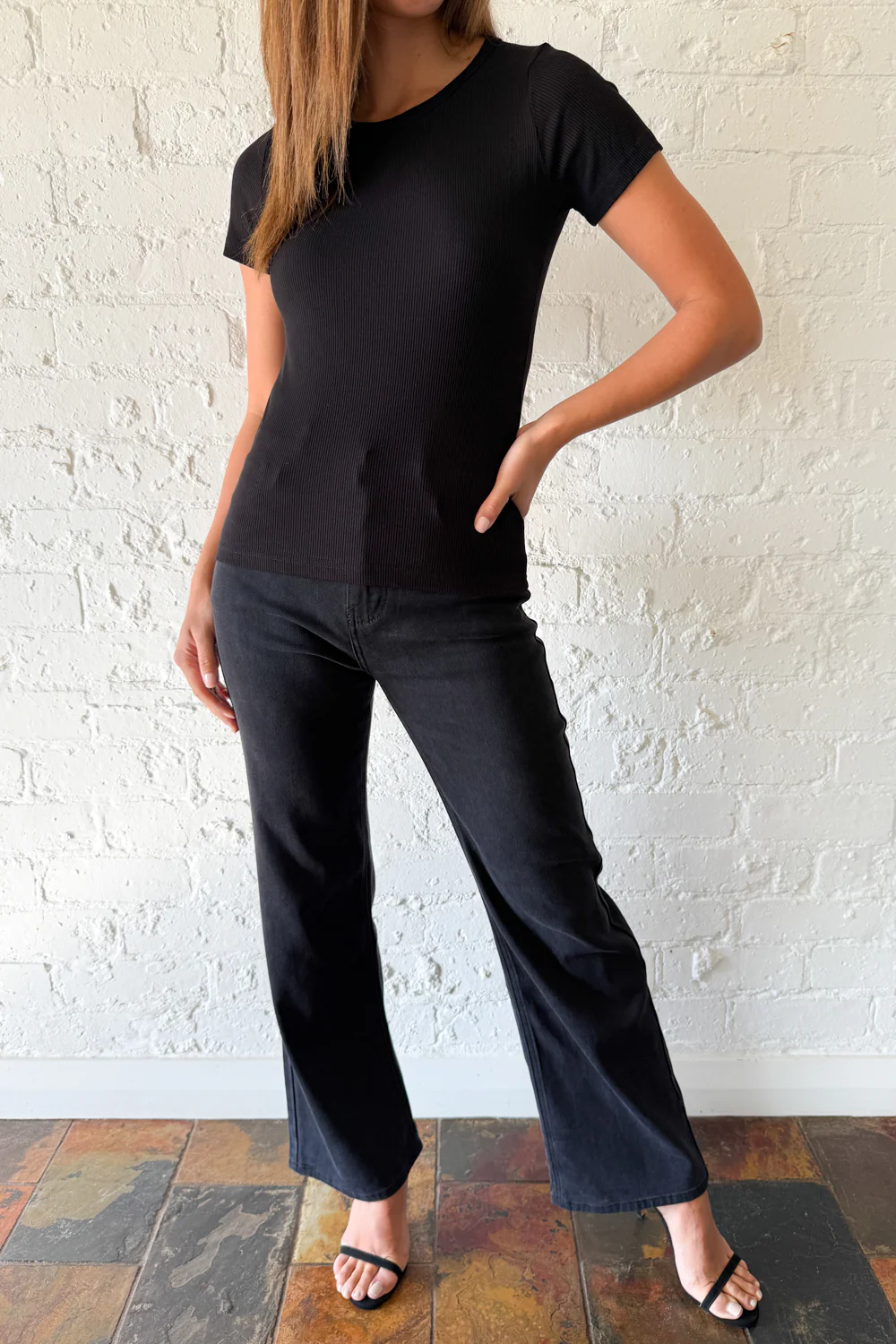 Classic Short Sleeve Rib Tee - Image 3