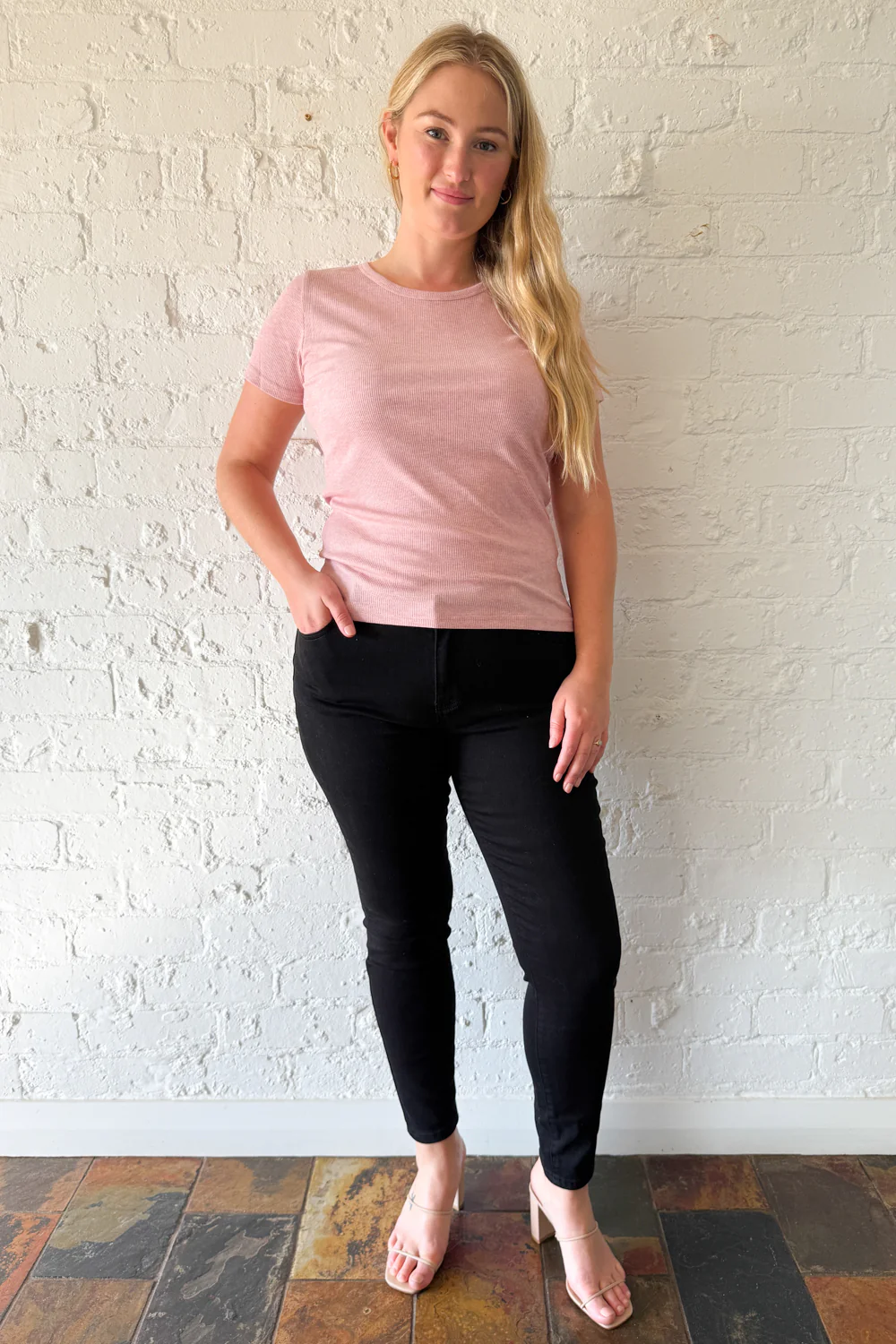 Classic Short Sleeve Rib Tee - Image 39