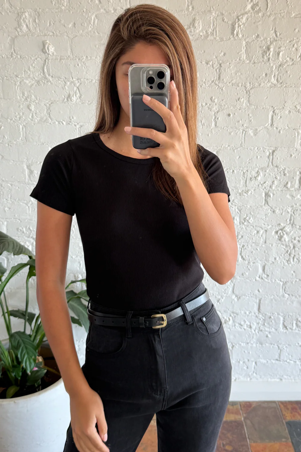 Classic Short Sleeve Rib Tee - Image 4