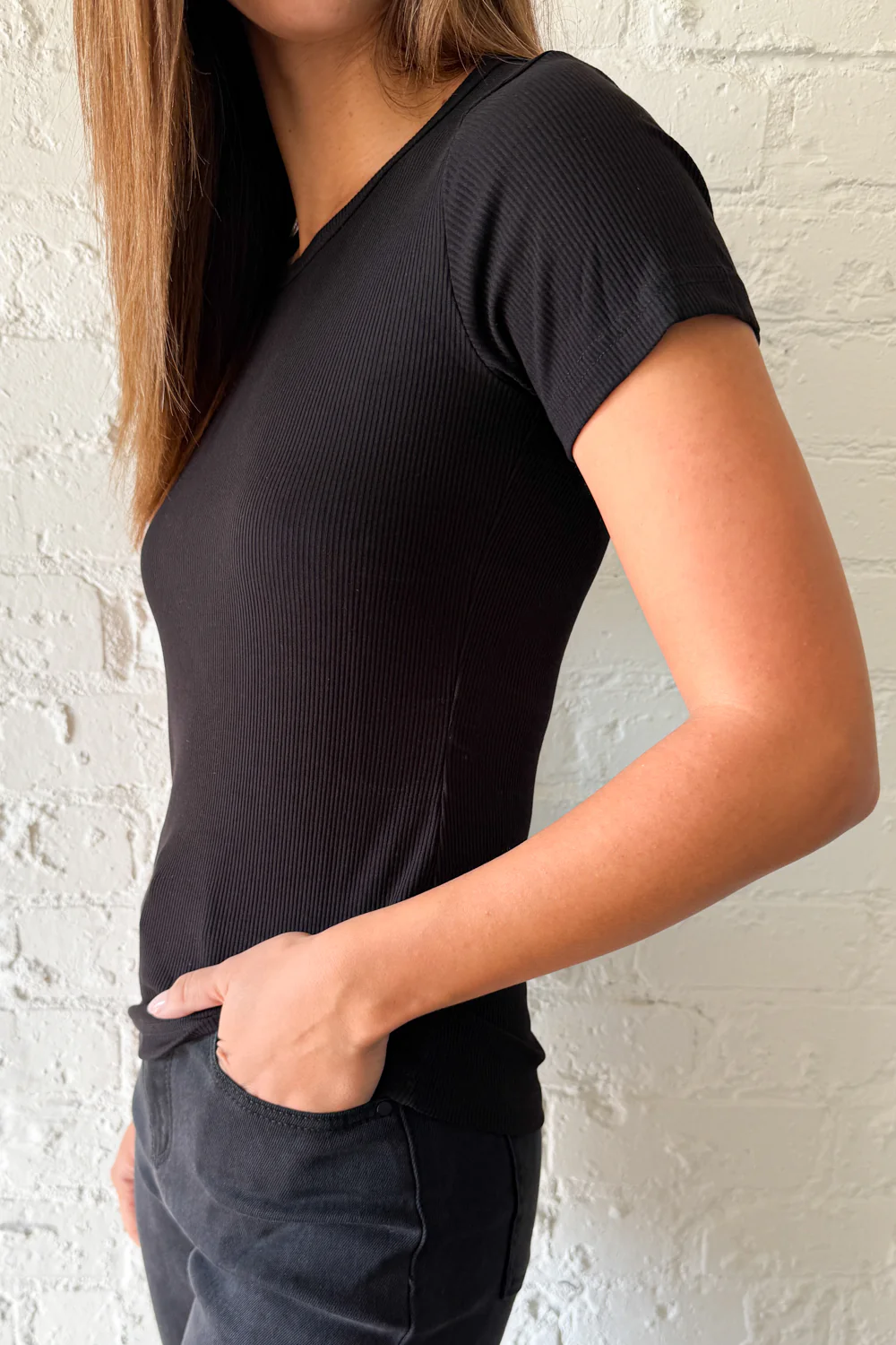Classic Short Sleeve Rib Tee - Image 8
