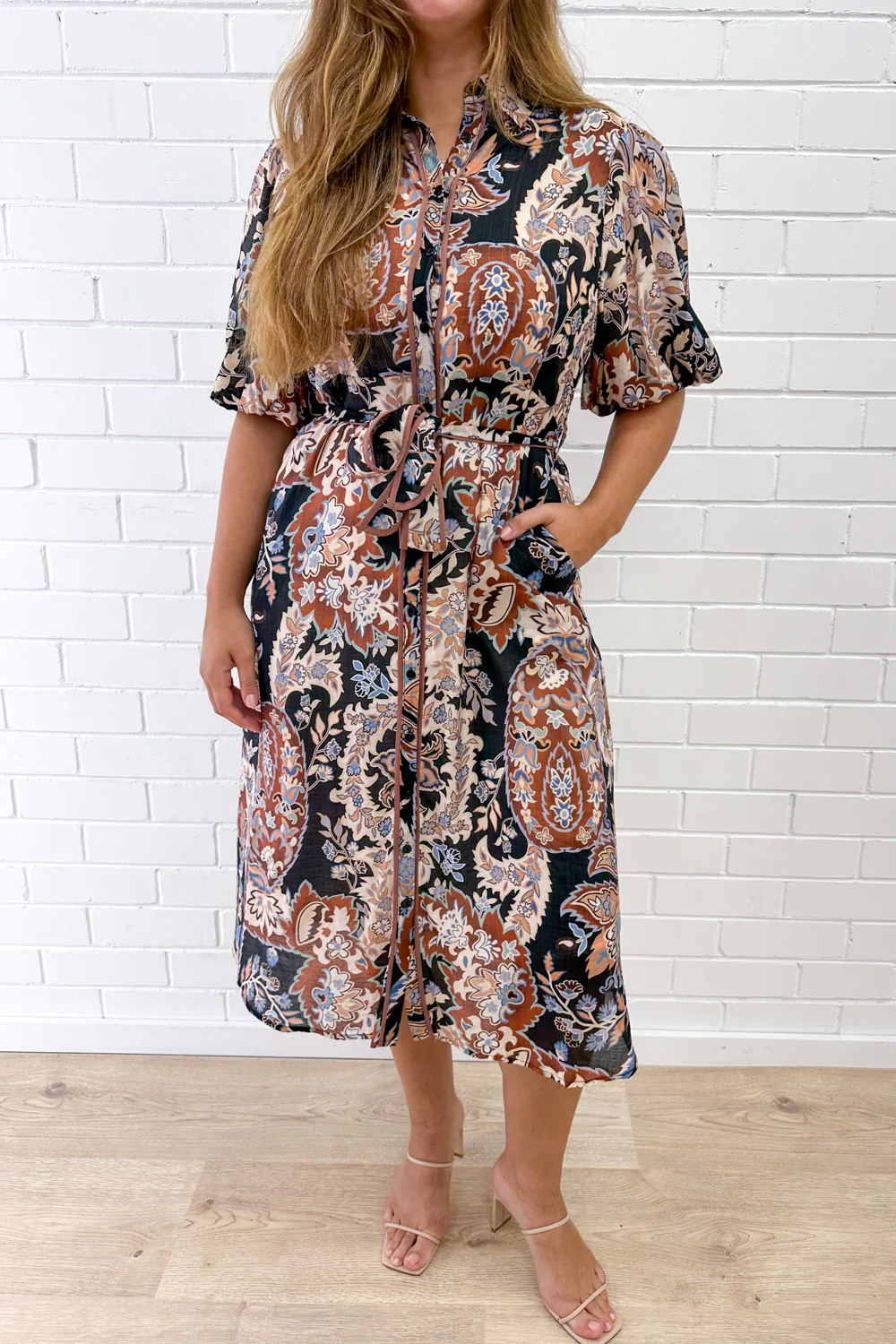 Clementine Dress - Chocolate Floral Paisley - Image 8