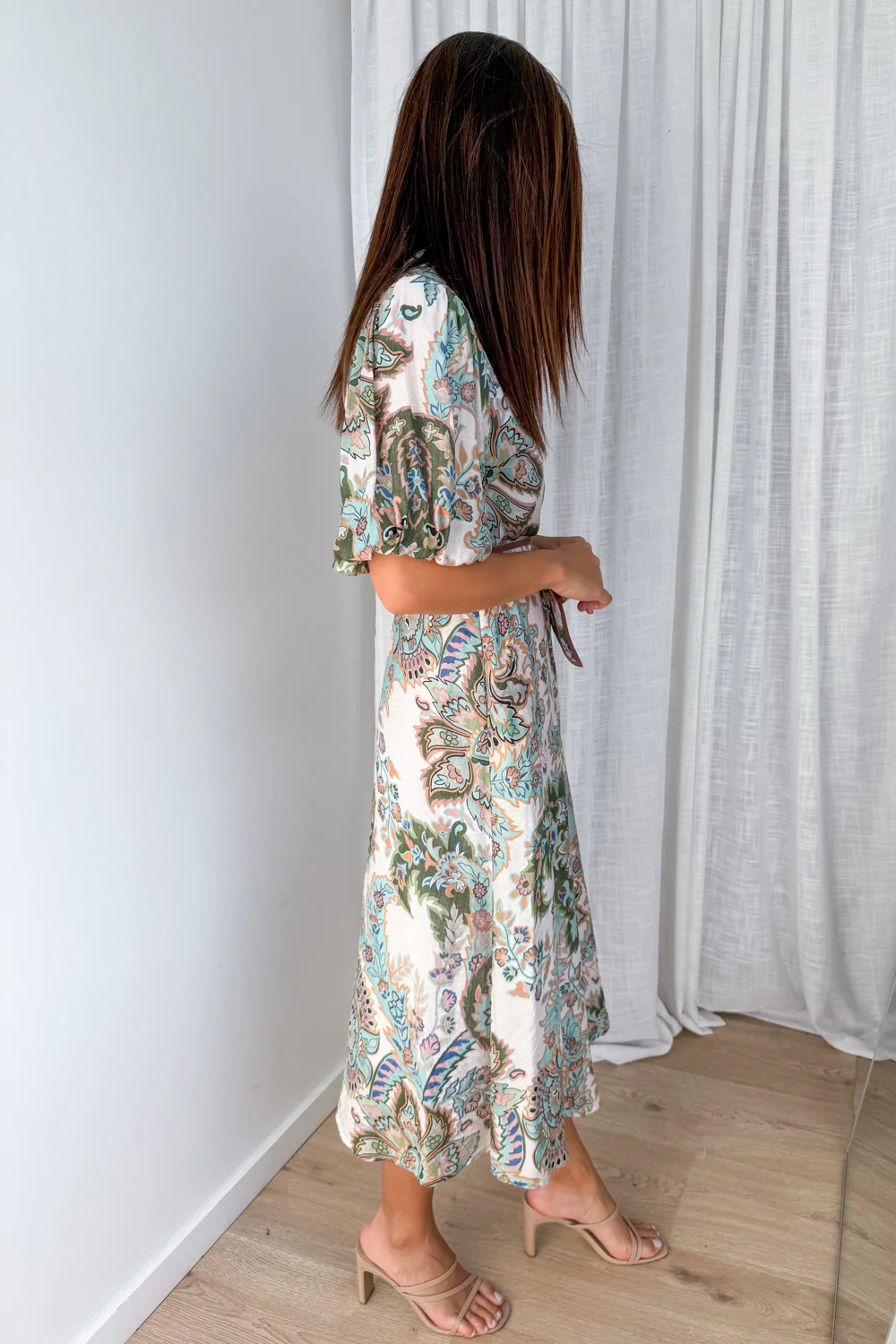 Clementine Dress - Sage Floral Paisley - Image 4