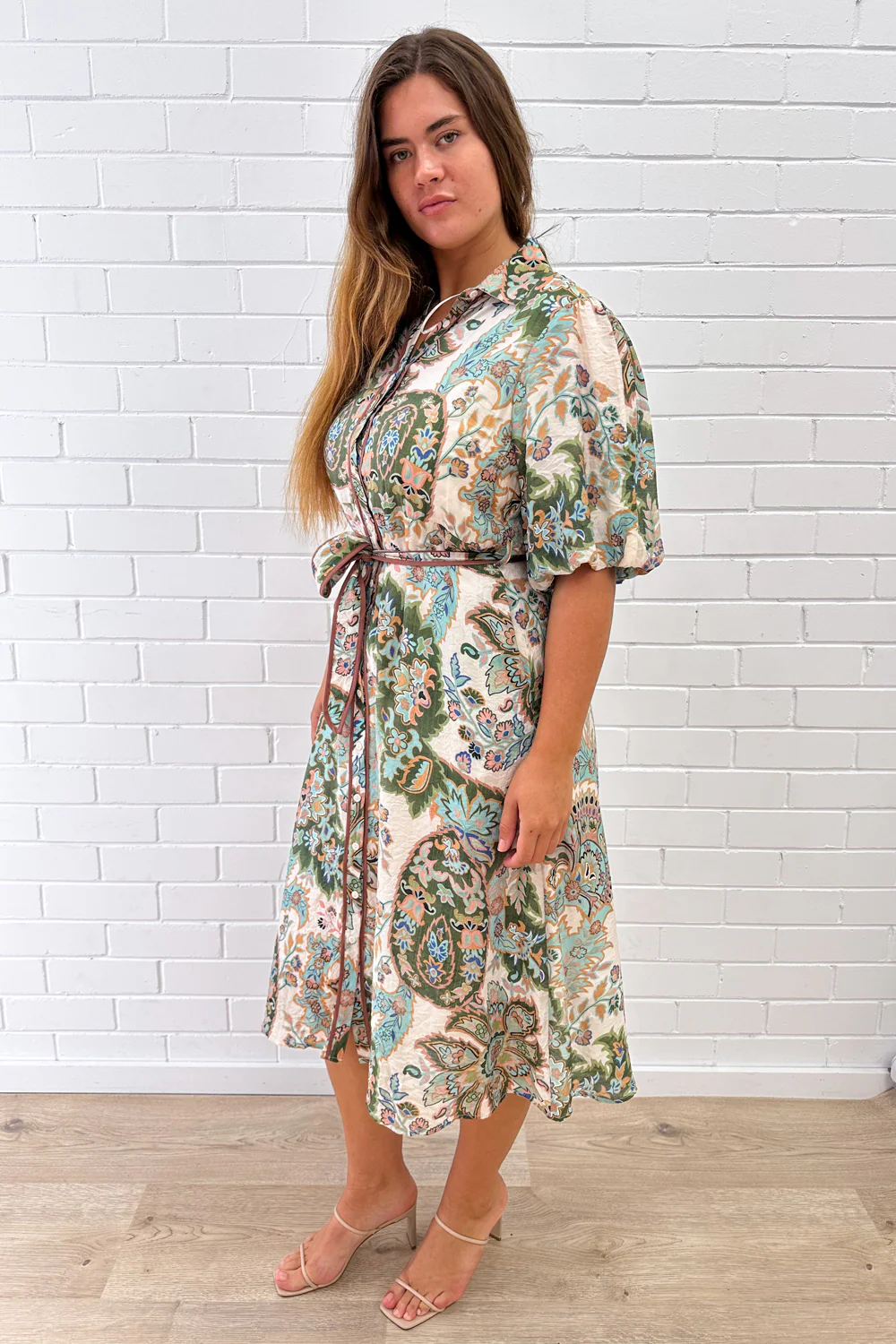 Clementine Dress - Sage Floral Paisley - Image 8