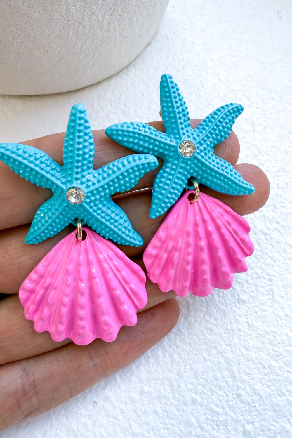Cleo Earrings - Aqua - Image 3