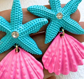 Cleo Earrings - Aqua - Image 5