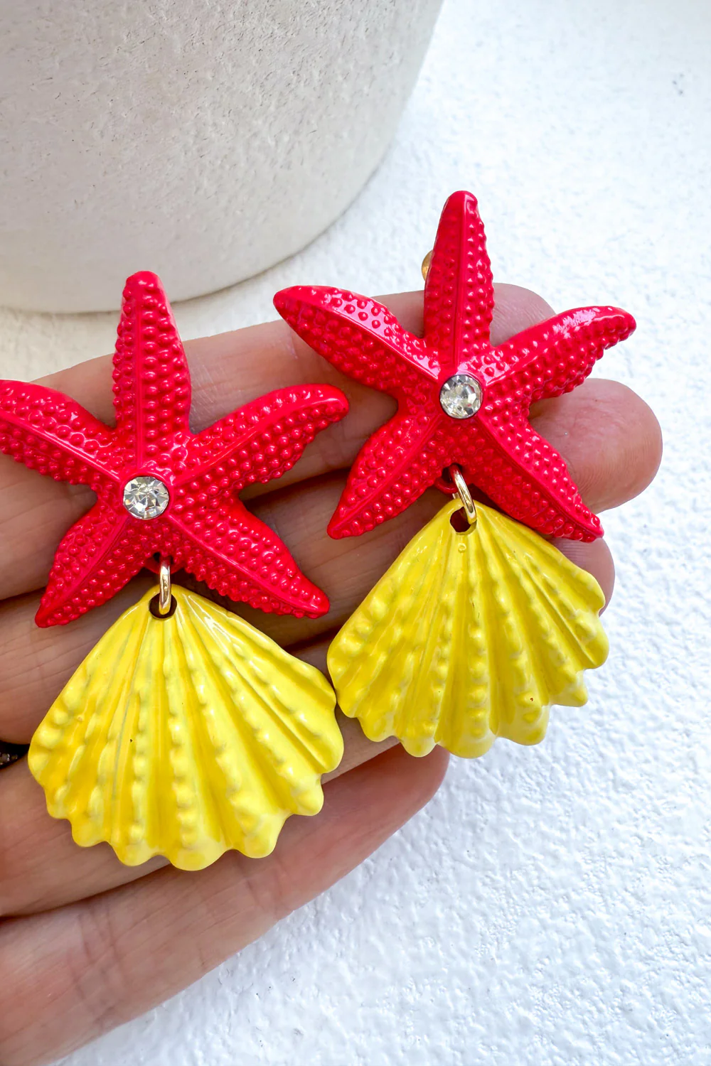 Cleo Earrings - Hot Pink - Image 2