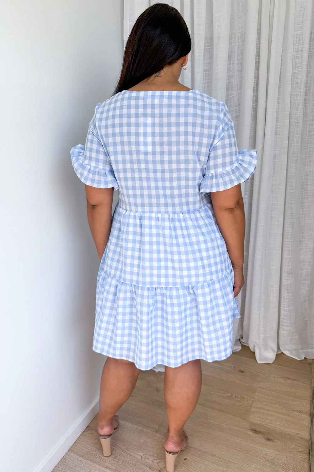 Colette Dress - Pale Blue Gingham - Image 13