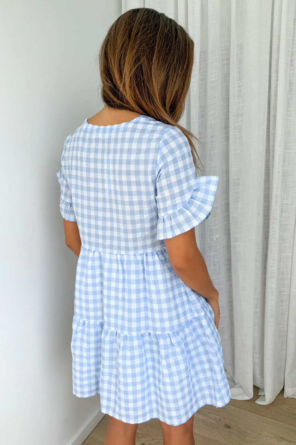 Colette Dress - Pale Blue Gingham - Image 9