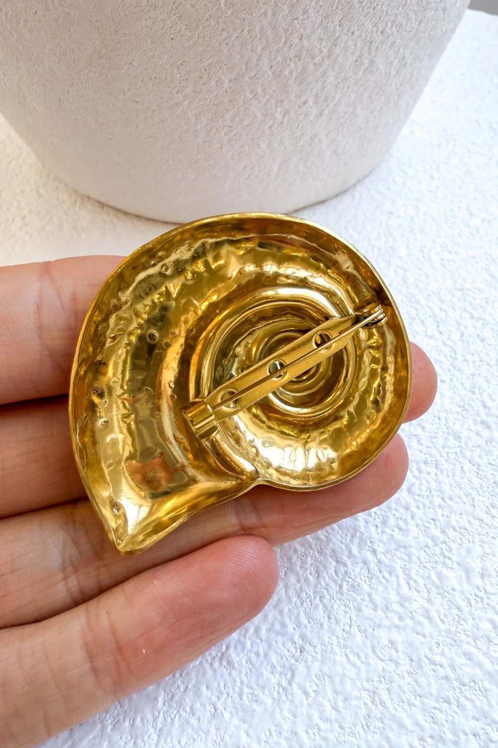 Cove Spiral Brooch - Gold - Image 4