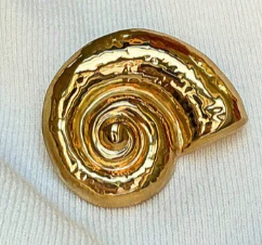 Cove Spiral Brooch - Gold - Image 5