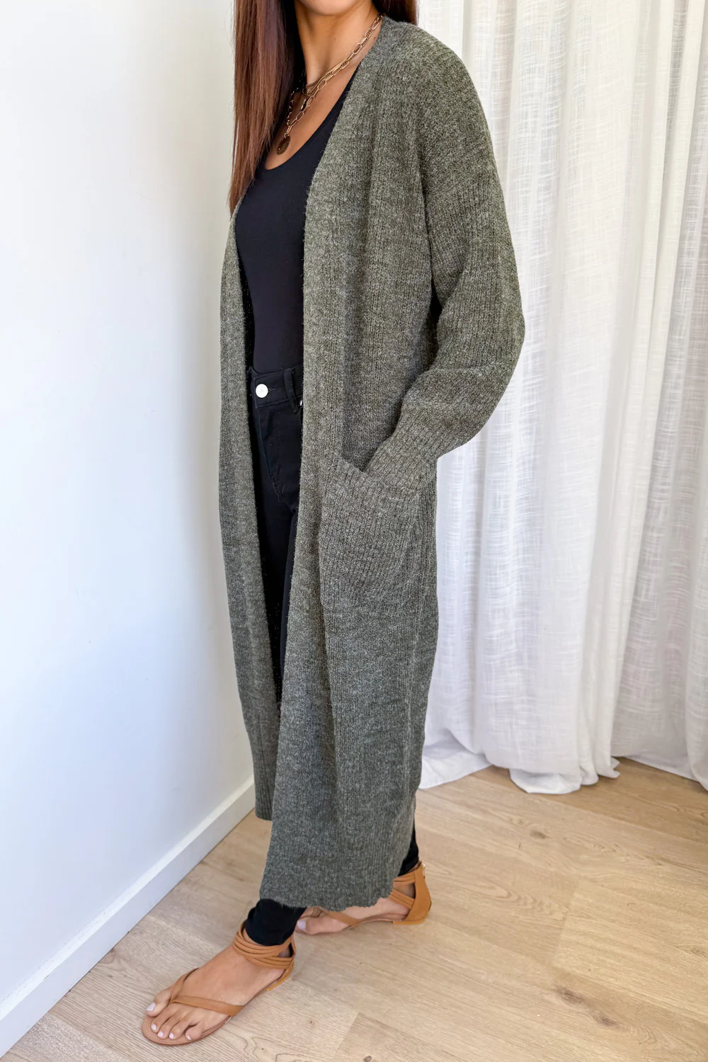 Crystal Cardi - Khaki - Image 2