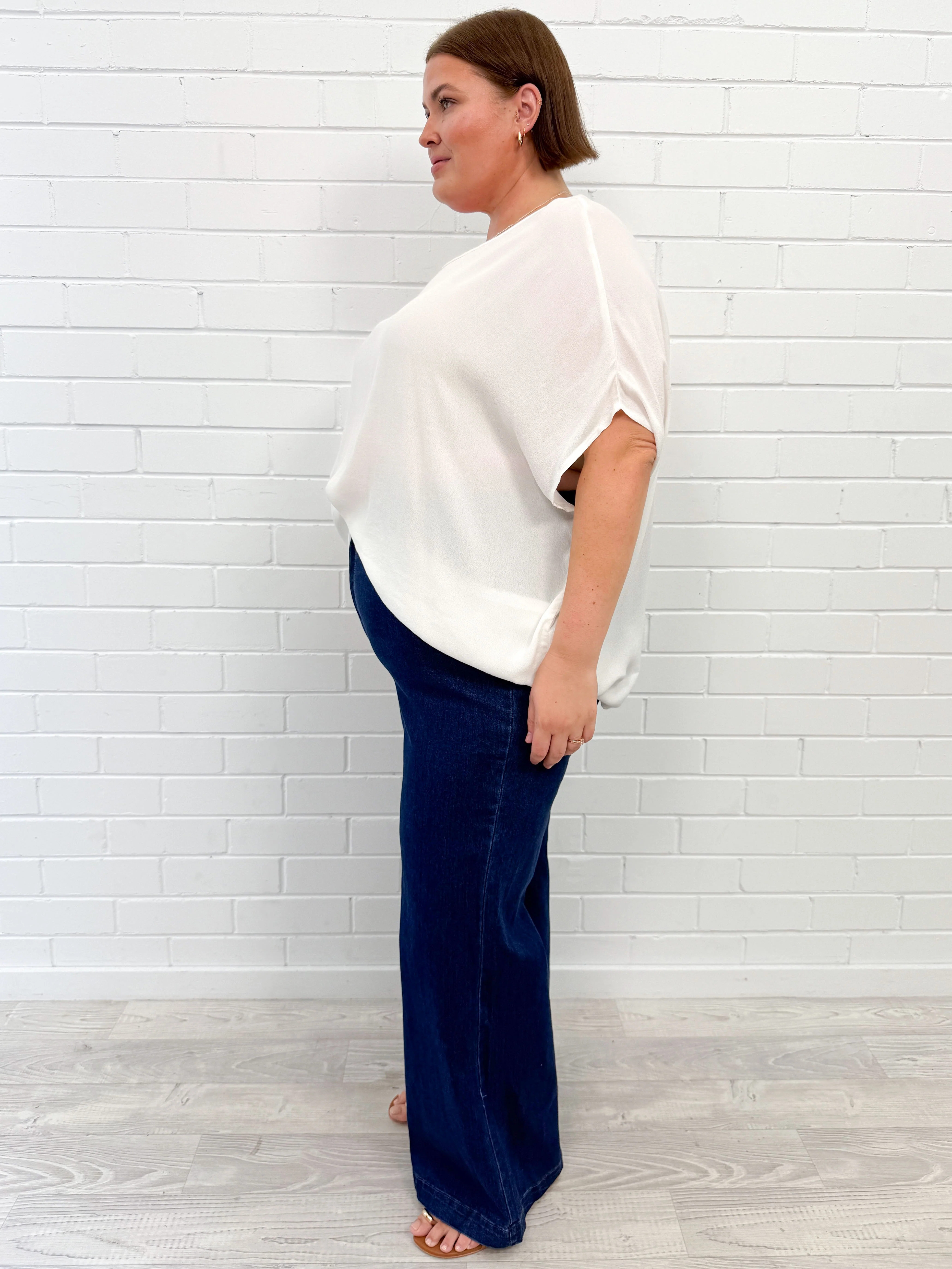Daisy Wide Leg Jeans - Dark Denim - Image 18