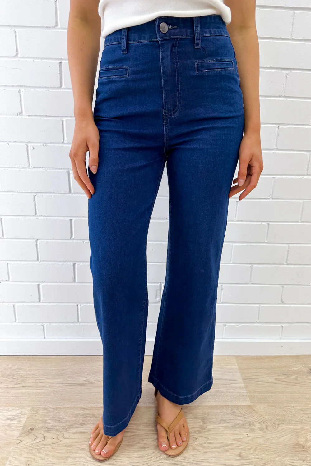 Daisy Wide Leg Jeans - Dark Denim - Image 22