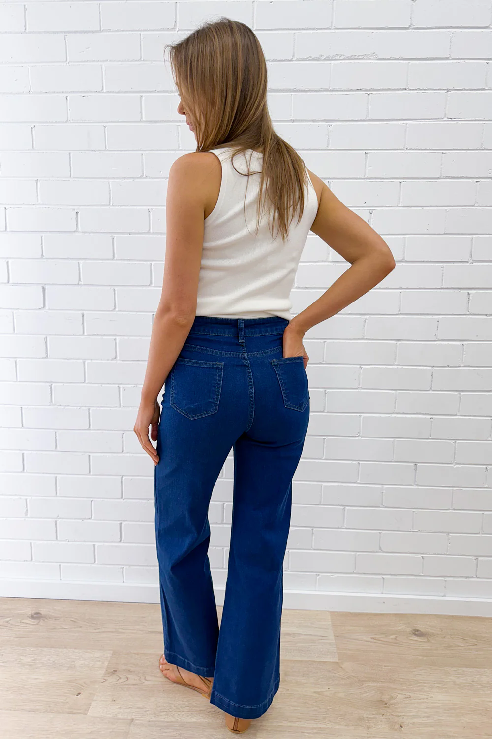 Daisy Wide Leg Jeans - Dark Denim - Image 27