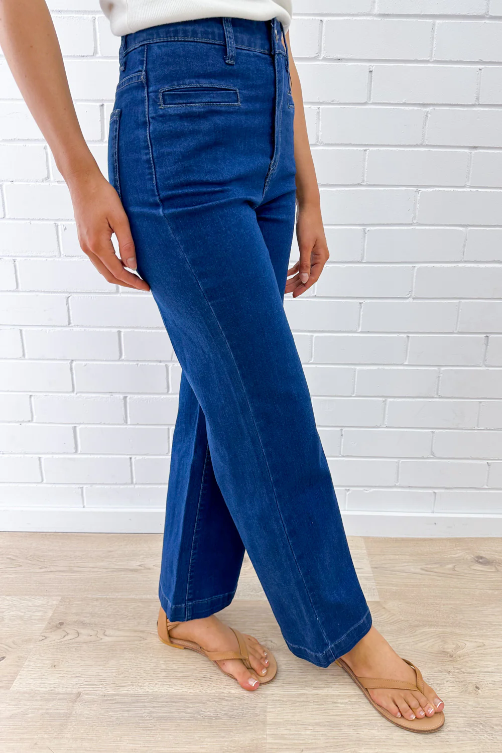Daisy Wide Leg Jeans - Dark Denim - Image 28