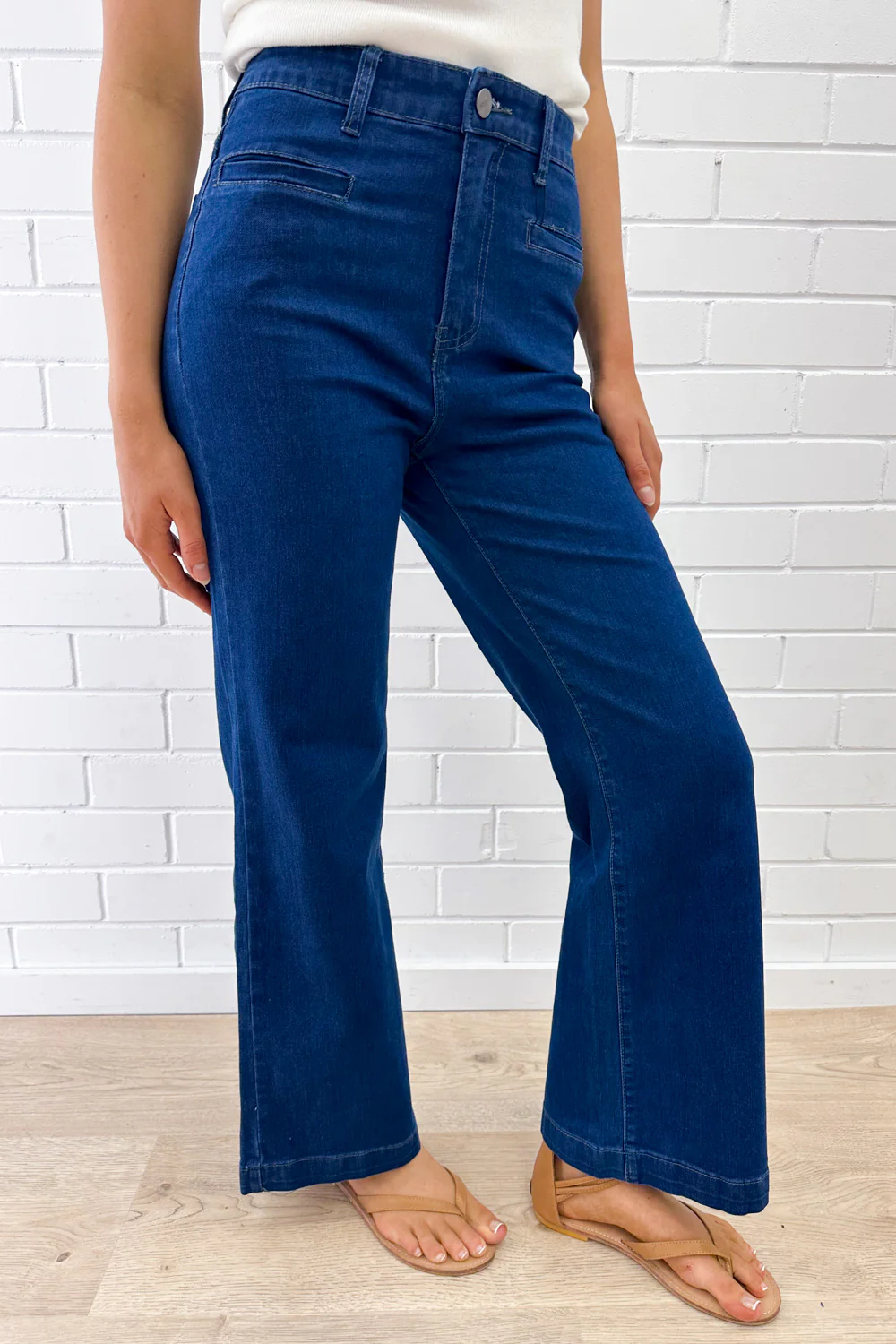 Daisy Wide Leg Jeans - Dark Denim - Image 29