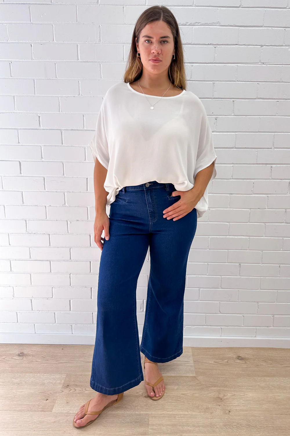 Daisy Wide Leg Jeans - Dark Denim - Image 32
