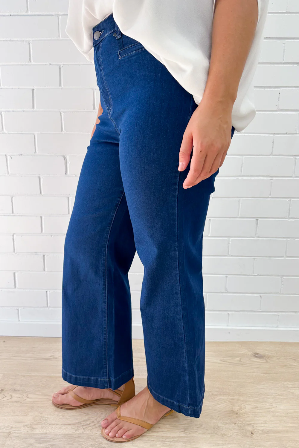 Daisy Wide Leg Jeans - Dark Denim - Image 33