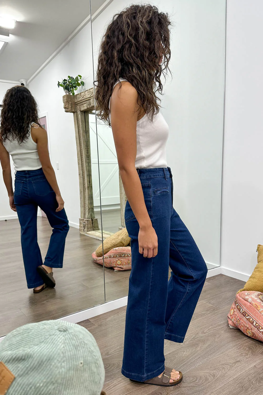 Daisy Wide Leg Denim Jeans - Image 8