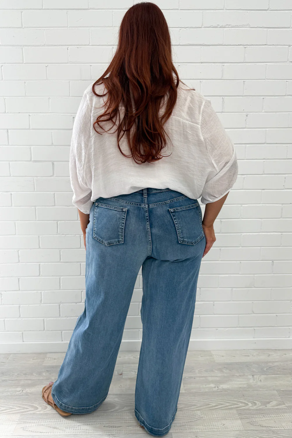 Daisy Wide Leg Jeans - Denim - Image 12
