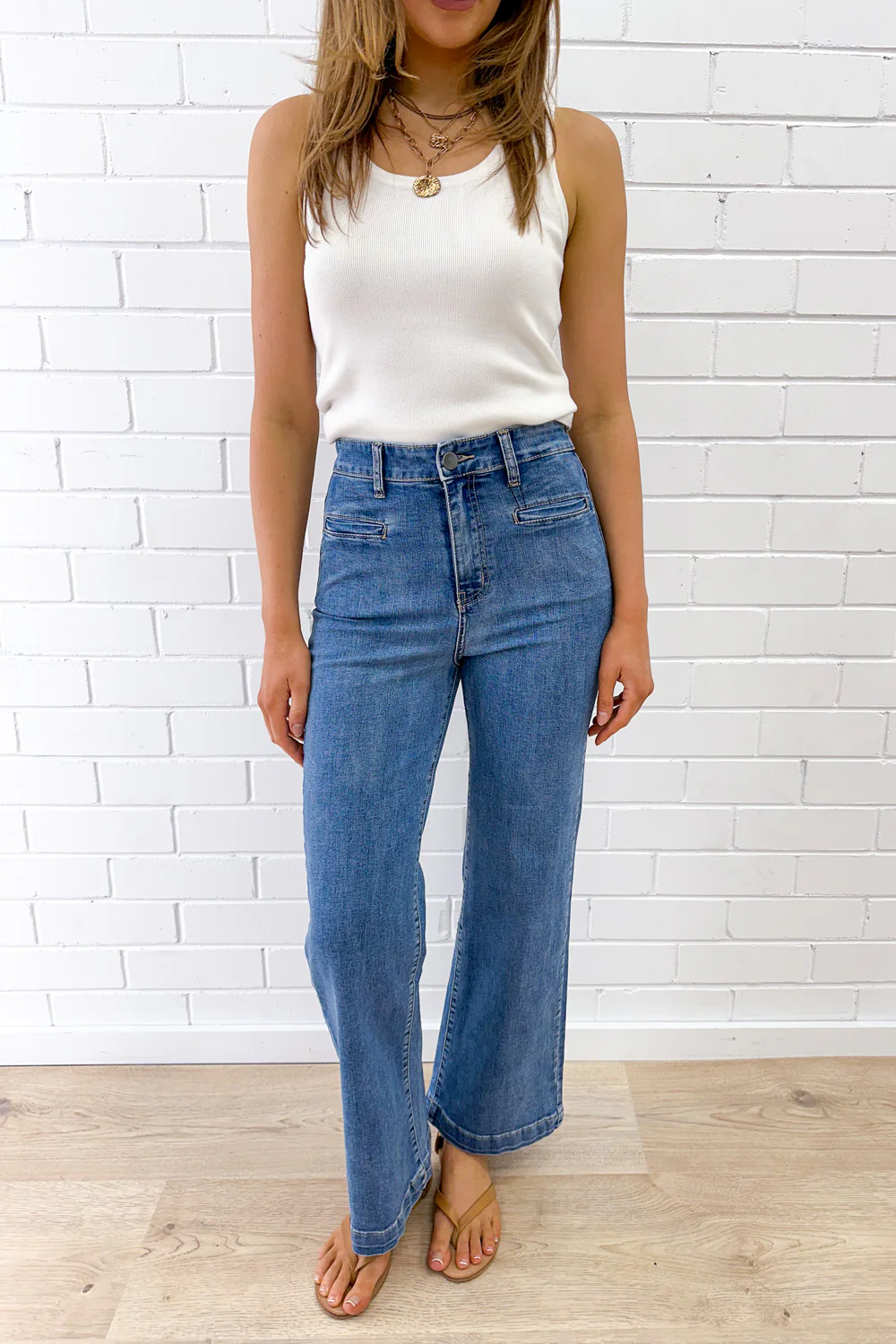 Daisy Wide Leg Jeans - Denim - Image 18