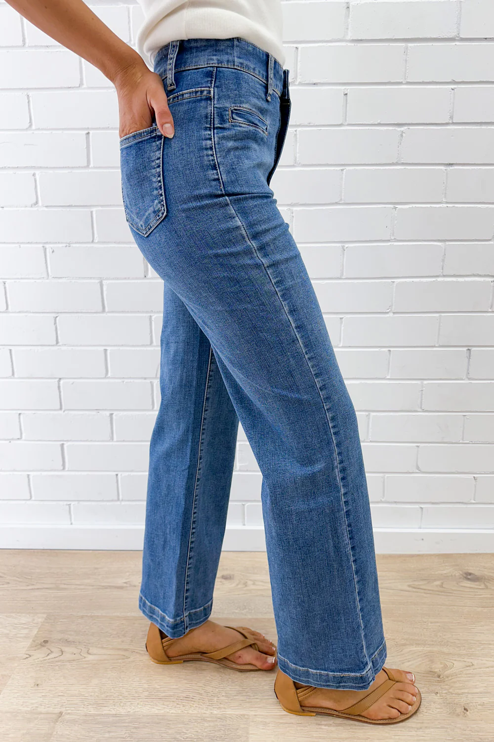 Daisy Wide Leg Jeans - Denim - Image 23