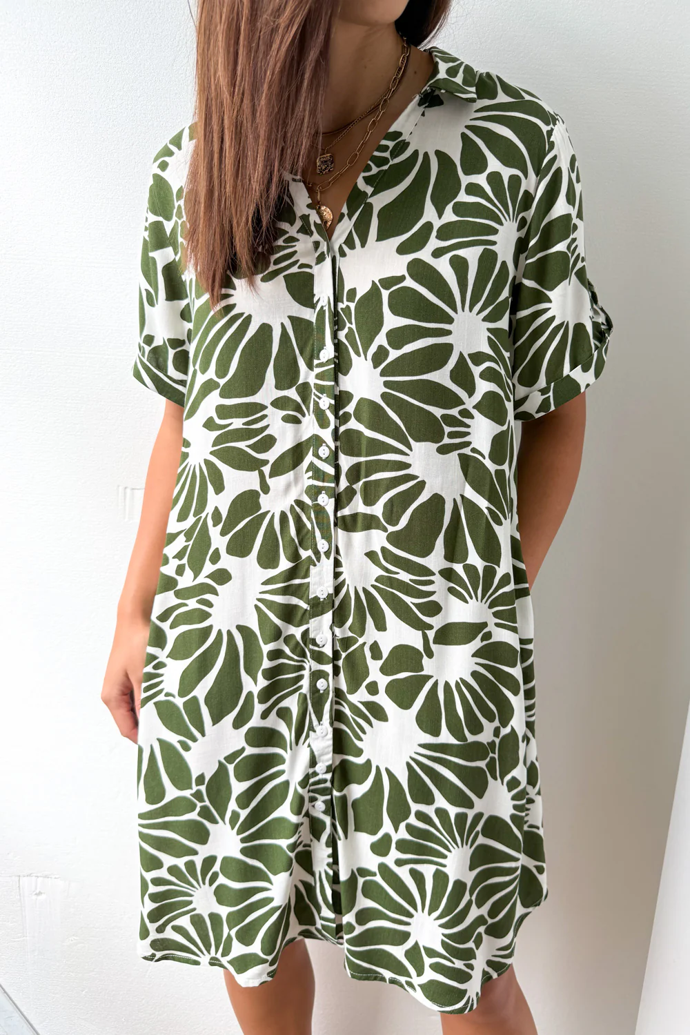 Darcia Dress - Green Leaf - Image 2