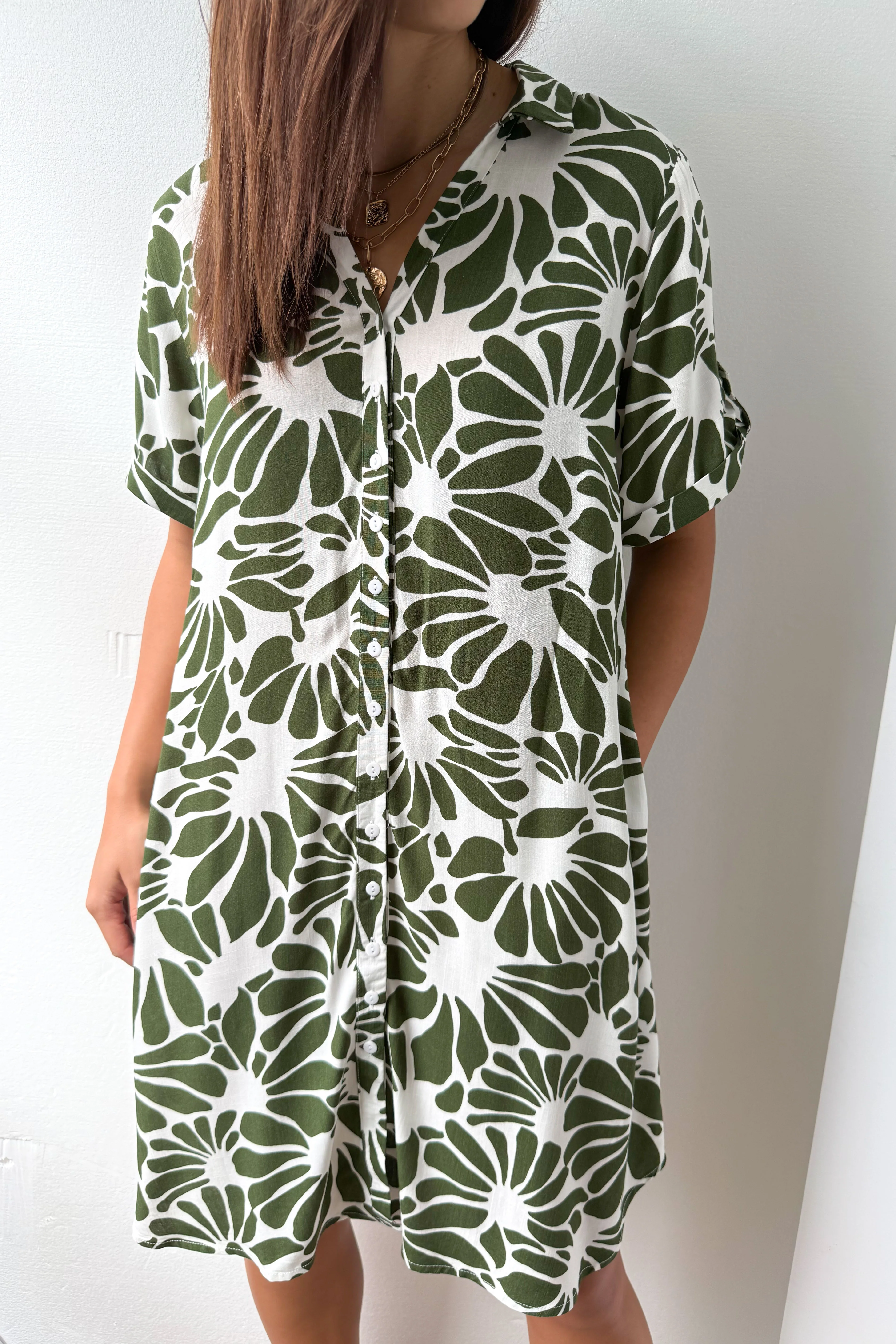 Darcia Dress - Green Leaf - Image 12