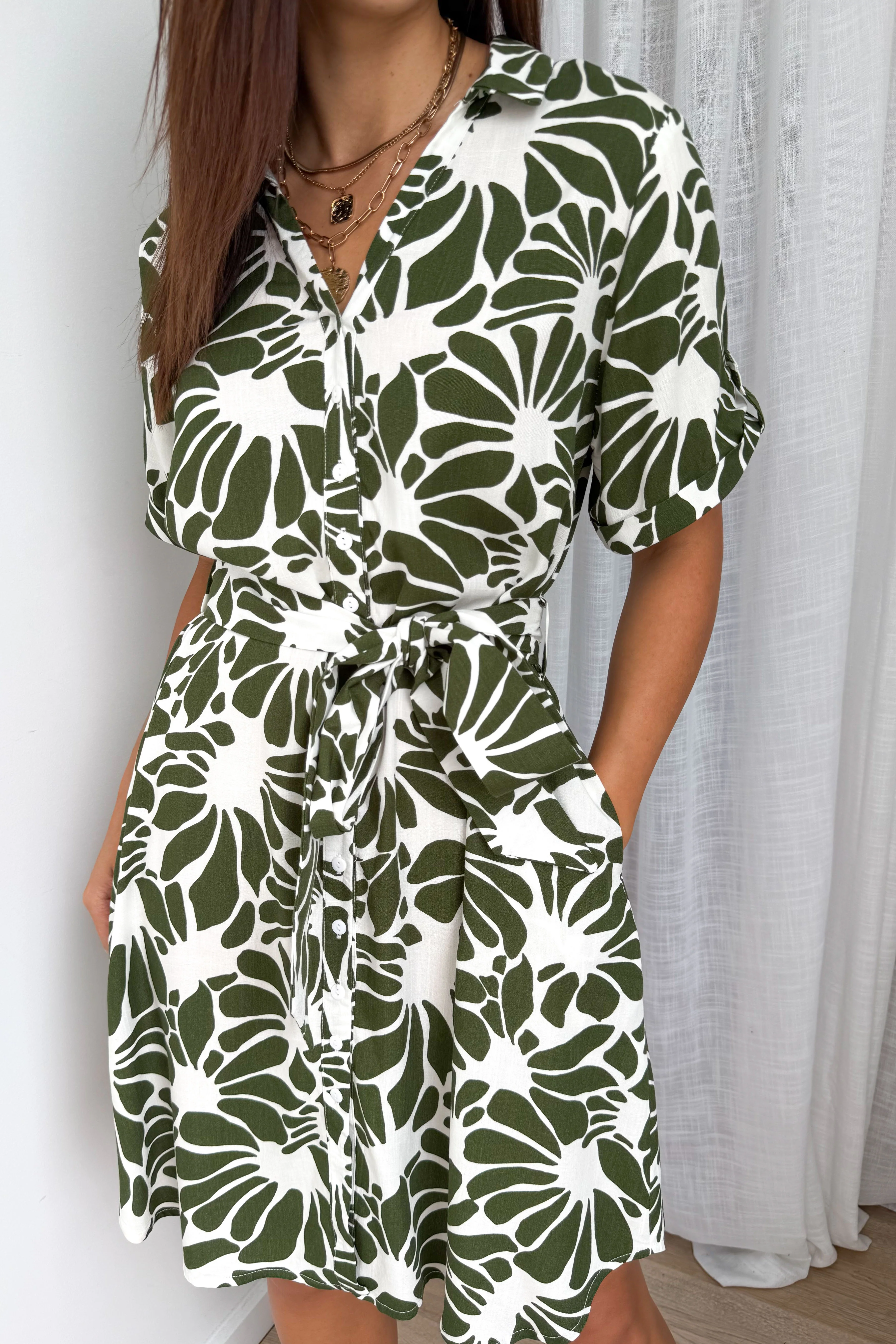 Darcia Dress - Green Leaf - Image 8