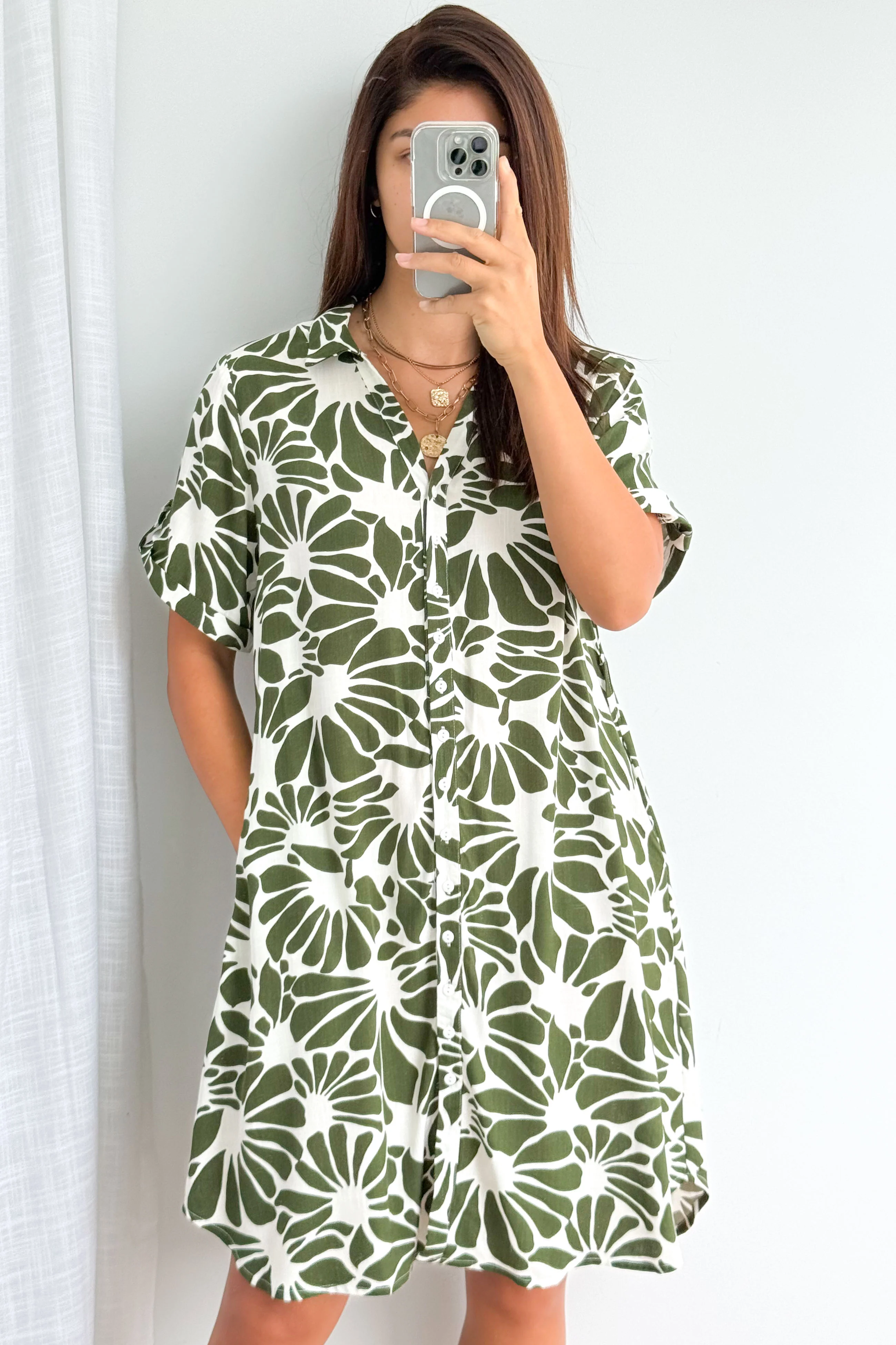 Darcia Dress - Green Leaf - Image 14