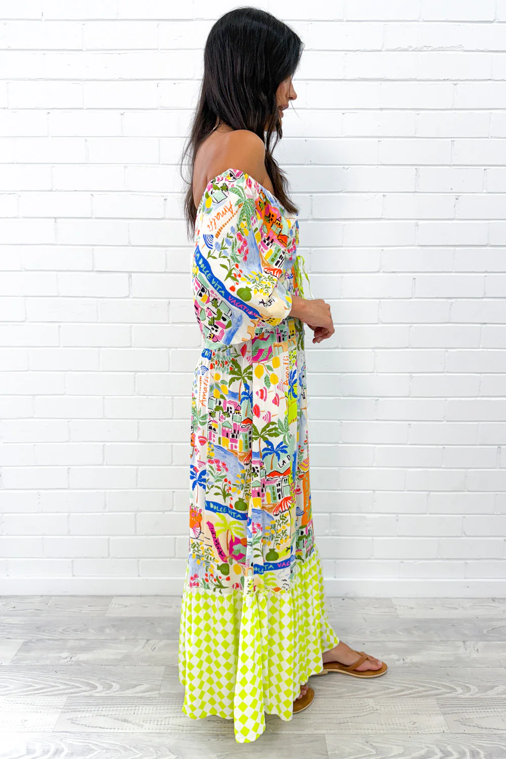 Dolce Dress - Blue Yellow Print - Image 5