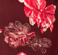 Dollie Dress - Burgundy Red Flower - Image 7
