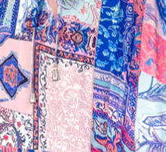 Dune Dress - Blue Pink Patchwork - Image 16