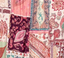 Dune Dress - Pink Wine Patchwork - Image 10