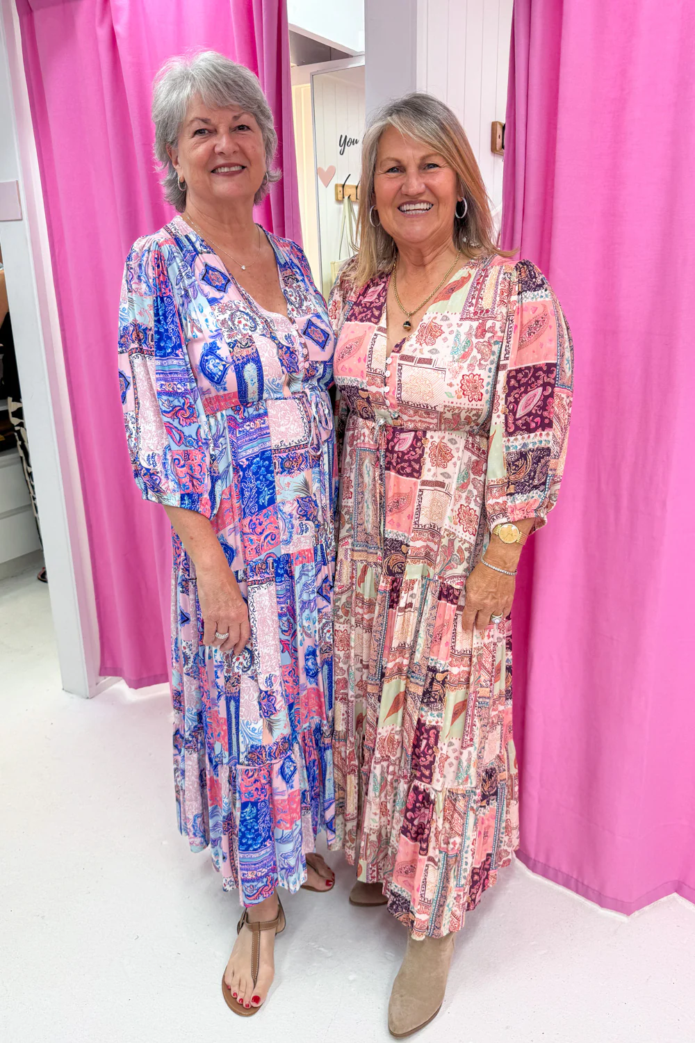 Dune Dress - Pink Wine Patchwork - Image 11