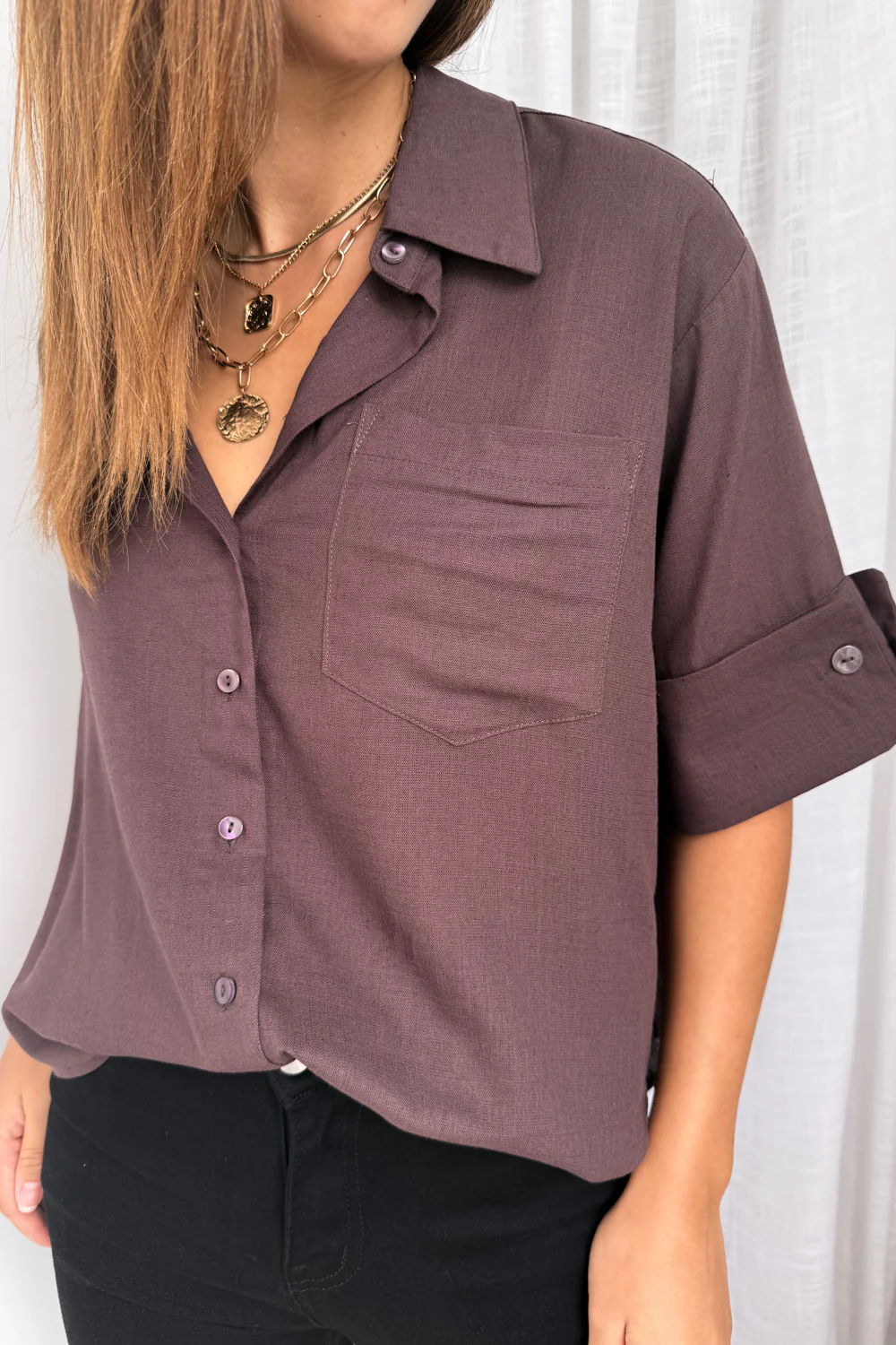 Dylan Shirt - Chocolate - Image 6