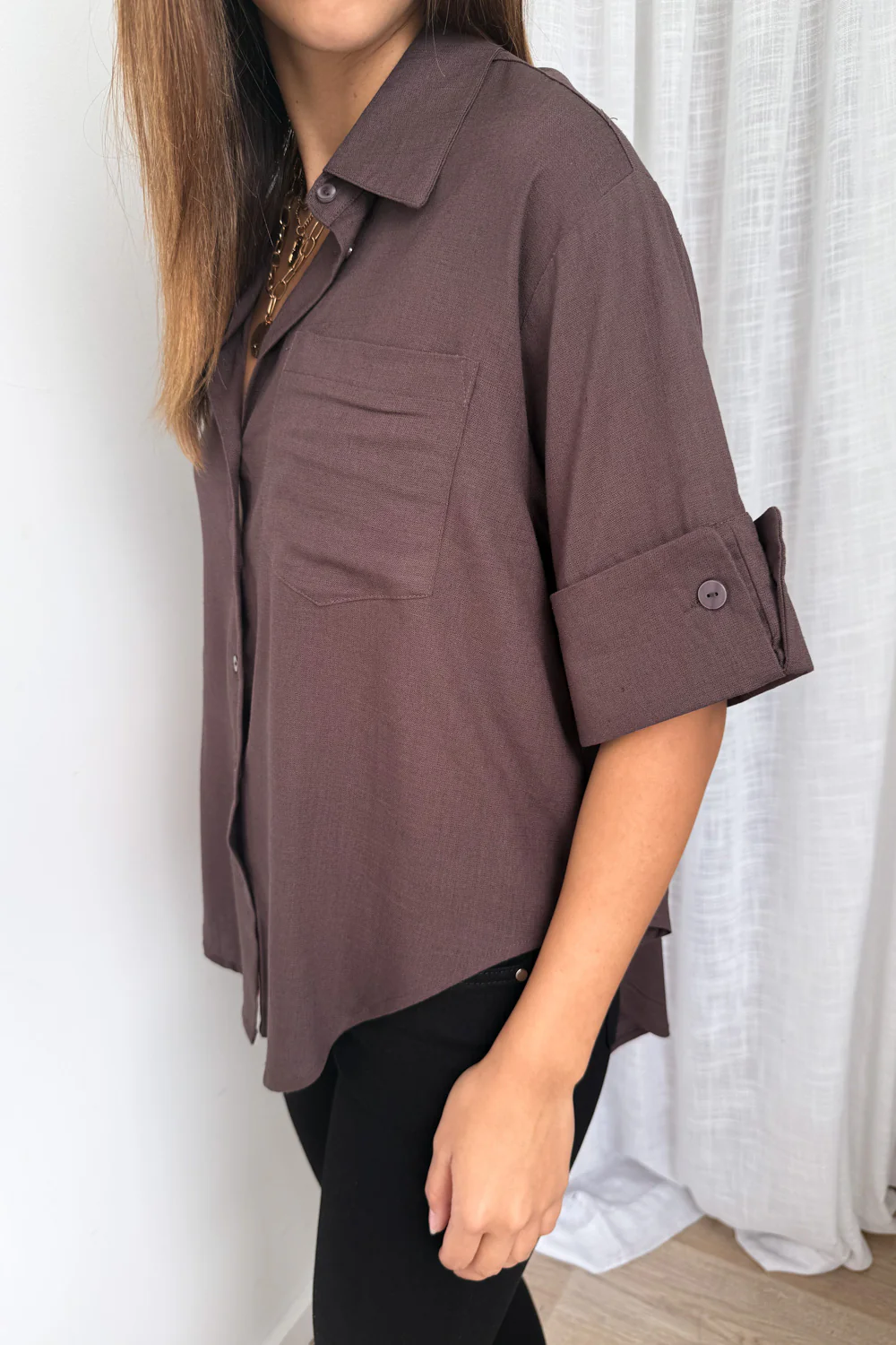 Dylan Shirt - Chocolate - Image 7