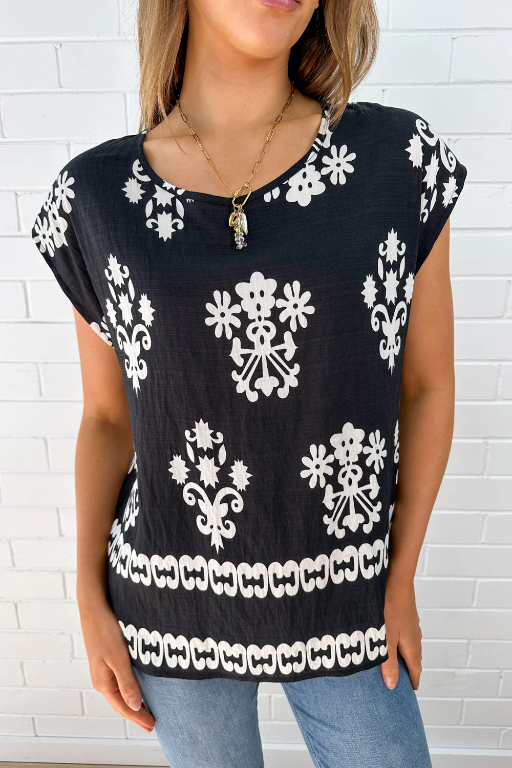 Elka Top - Black White - Image 2