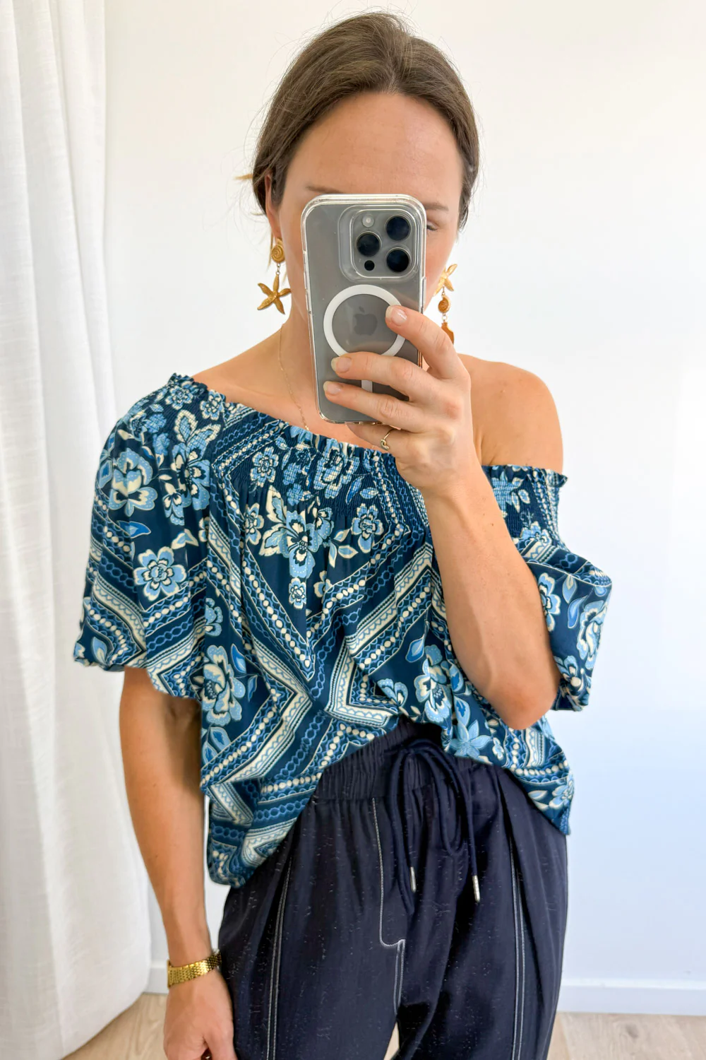 Ella Top - Blue Tile - Image 11