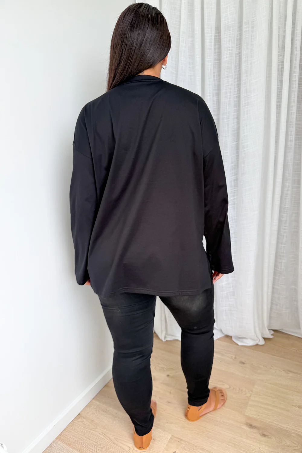 Elsie Long Sleeve Tee - Black - Image 12