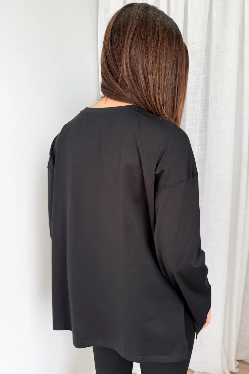 Elsie Long Sleeve Tee - Black - Image 9