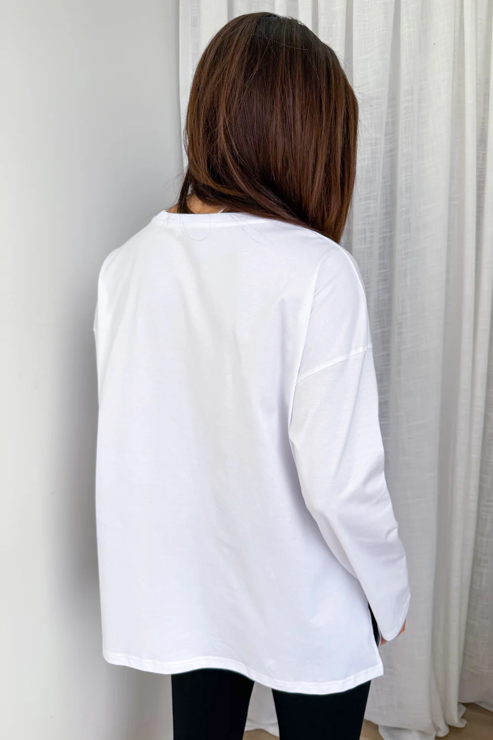 Elsie Long Sleeve Tee - White - Image 11