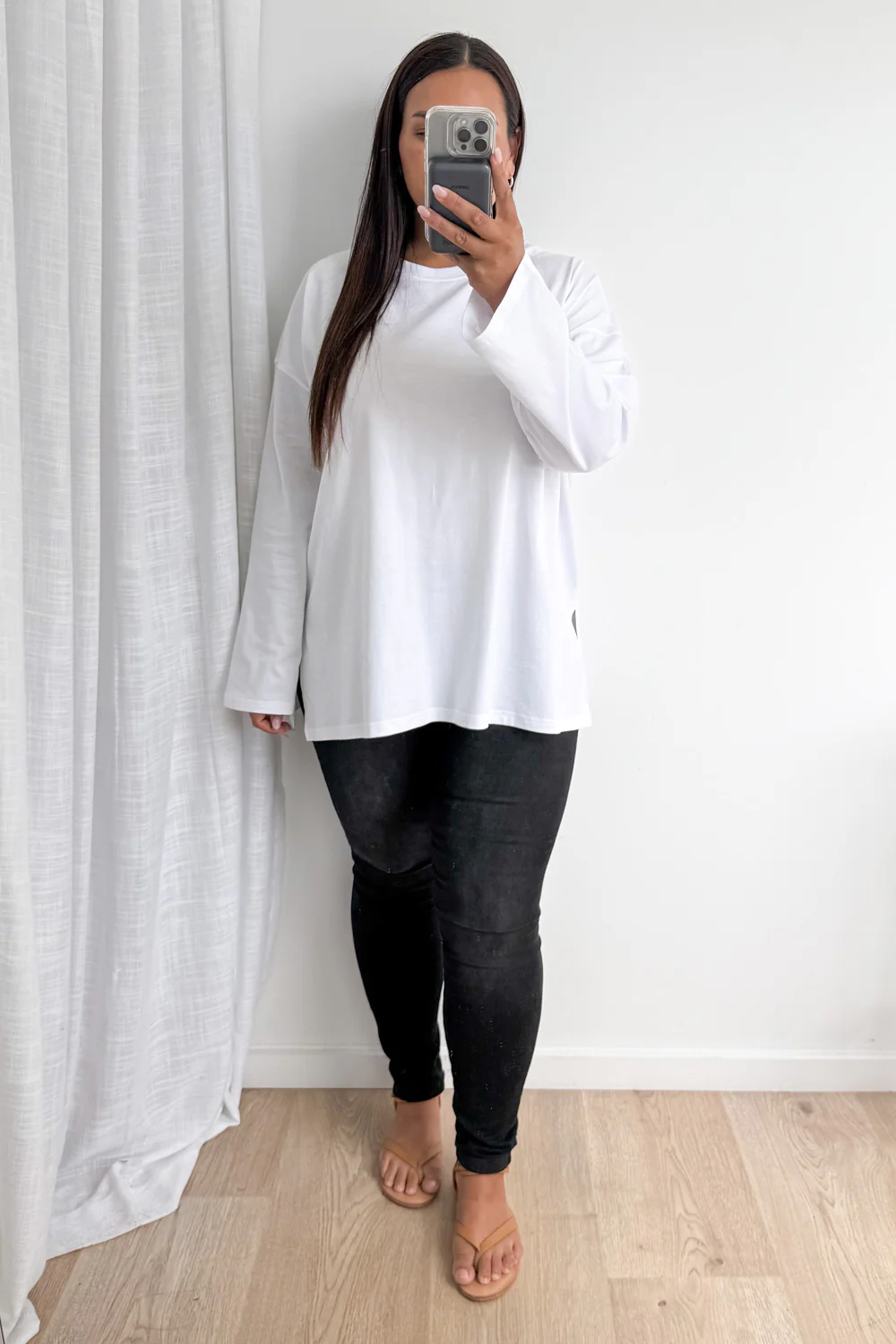 Elsie Long Sleeve Tee - White - Image 13