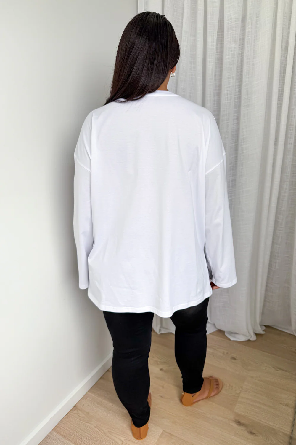 Elsie Long Sleeve Tee - White - Image 15