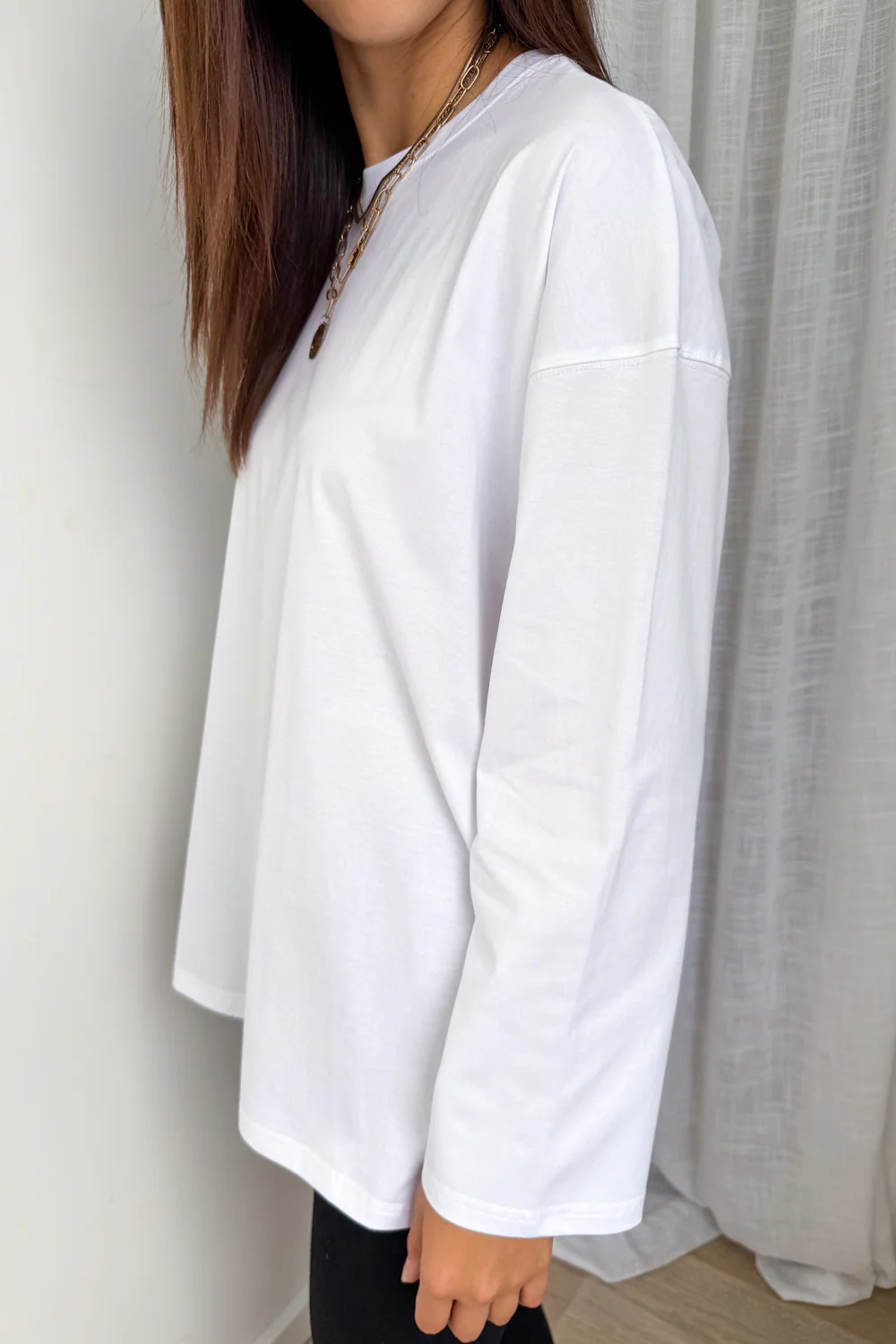 Elsie Long Sleeve Tee - White - Image 9