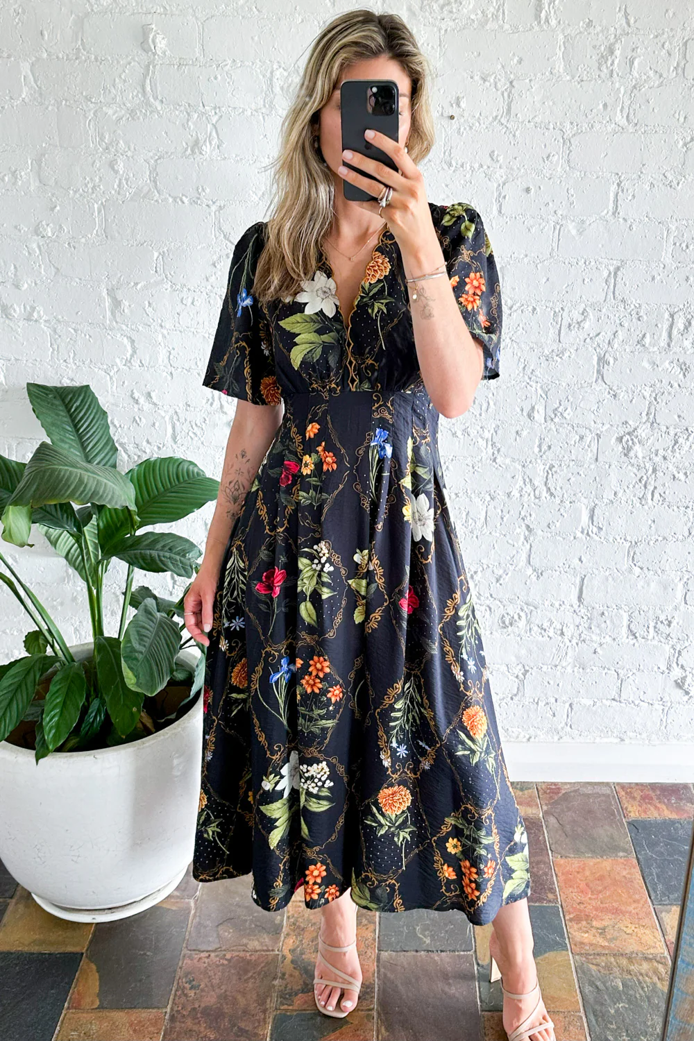Esme Dress - Black Floral - Image 11