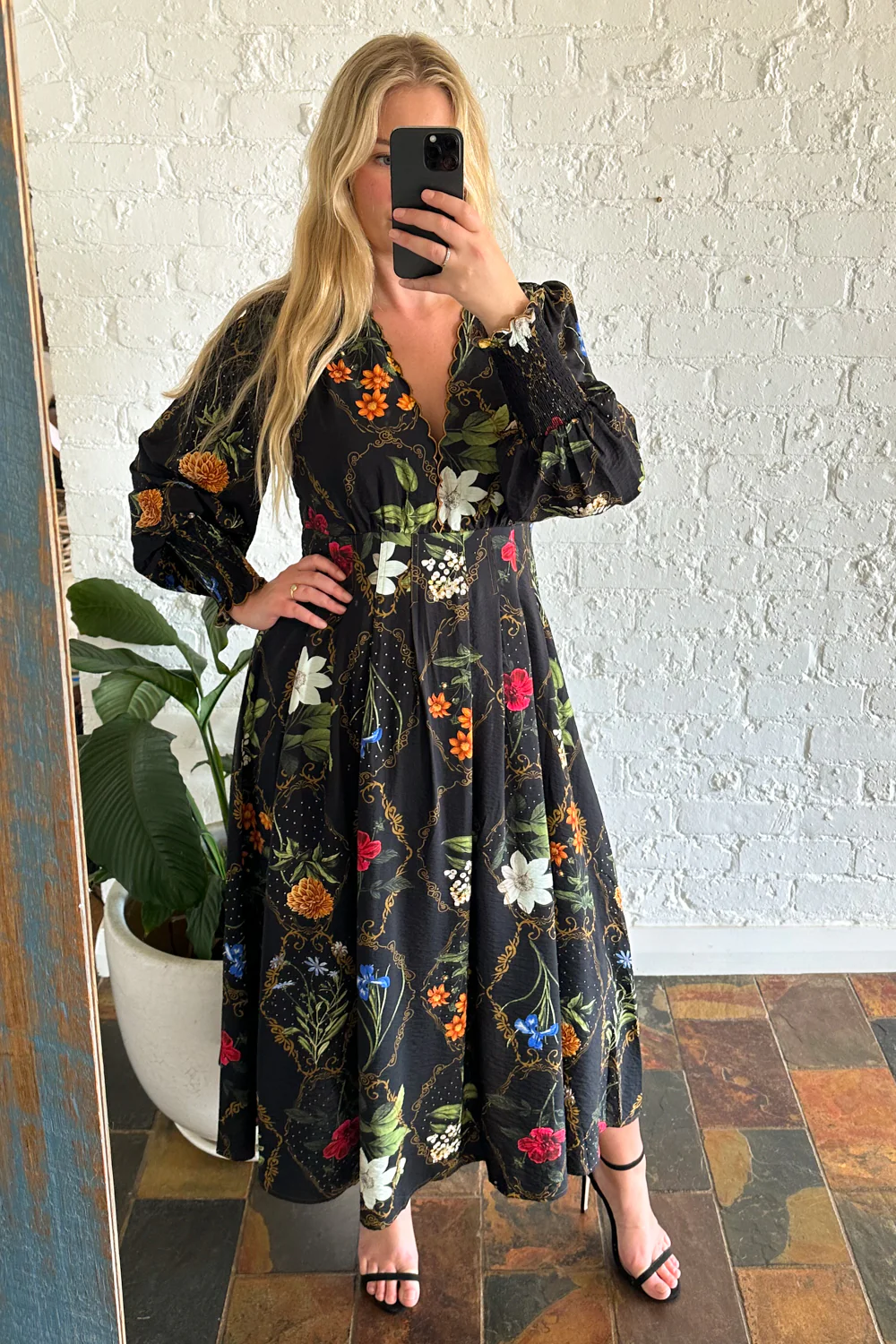 Esme Dress - Black Floral - Image 12